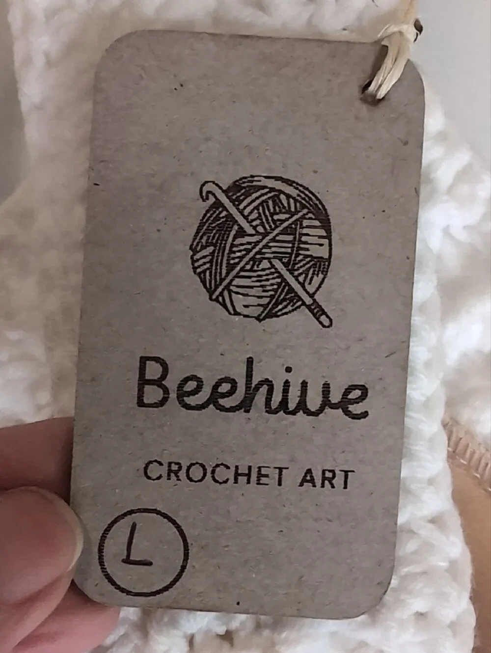 Beehive Crochet Art White Crochet Tank Top Handmade New
